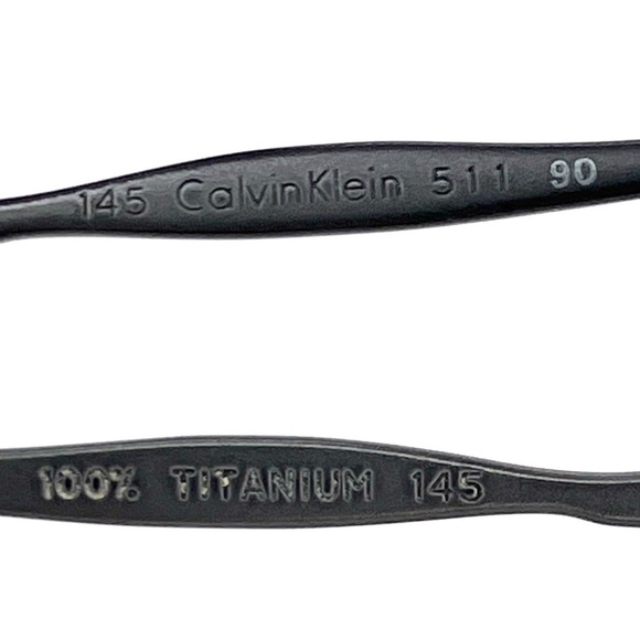 Calvin Klein Vintage Titanium Frames Prescription Ready Eyeglasses Graphite 90s - Picture 6 of 9